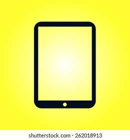 Modern digital tablet PC icon. Flat design icon. vector EPS 10.