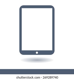 Modern digital tablet PC icon. Flat design icon. vector EPS 10.