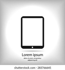 Modern digital tablet PC icon. Flat design icon. vector EPS 10.