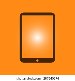 Modern digital tablet PC icon. Flat design icon. vector EPS 10.