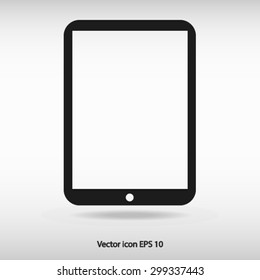 Modern digital tablet PC icon. Flat design icon. vector EPS 10.