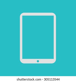 Modern digital tablet PC icon. Flat design icon. vector EPS 10.