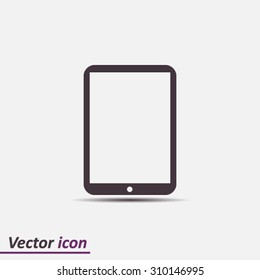 Modern digital tablet PC icon. Flat design icon. vector EPS 10.