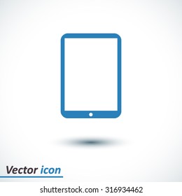 Modern digital tablet PC icon. Flat design icon. vector EPS 10.