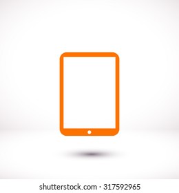 Modern digital tablet PC icon. Flat design icon. vector EPS 10.