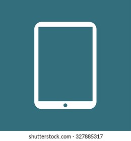 Modern digital tablet PC icon. Flat design icon. vector EPS 10.