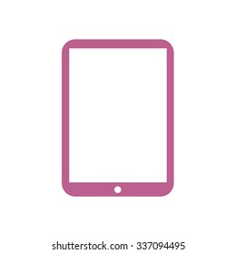 Modern digital tablet PC icon. Flat design icon. vector EPS 10.