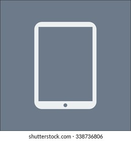 Modern digital tablet PC icon. Flat design icon. vector EPS 10.