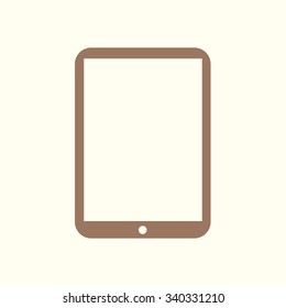 Modern digital tablet PC icon. Flat design icon. vector EPS 10.