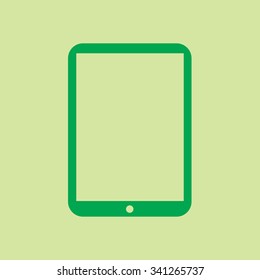 Modern digital tablet PC icon. Flat design icon. vector EPS 10.