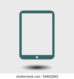 Modern digital tablet PC icon. Flat design icon. vector EPS 10.