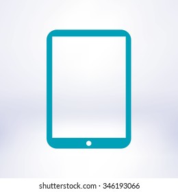 Modern digital tablet PC icon. Flat design icon. vector EPS 10.