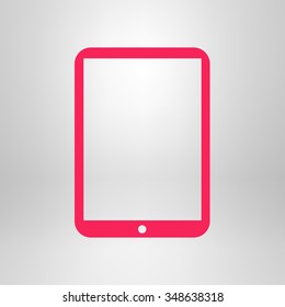 Modern digital tablet PC icon. Flat design icon. vector EPS 10.
