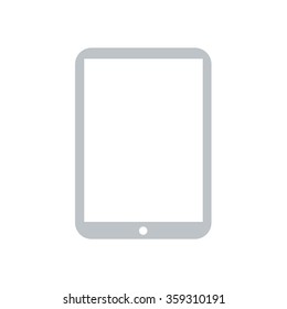 Modern digital tablet PC icon. Flat design icon. vector EPS 10.