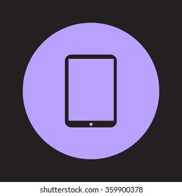 Modern digital tablet PC icon. Flat design icon. vector EPS 10.