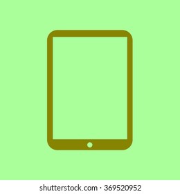 Modern digital tablet PC icon. Flat design icon. vector EPS 10.