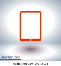 Modern digital tablet PC icon. Flat design icon. vector EPS 10.
