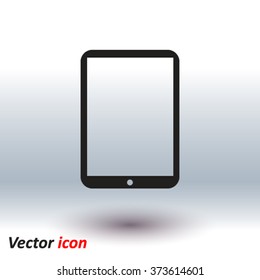 Modern digital tablet PC icon. Flat design icon. vector EPS 10.