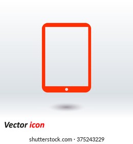 Modern digital tablet PC icon. Flat design icon. vector EPS 10.