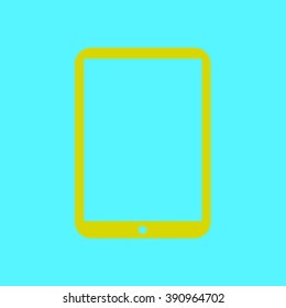Modern digital tablet PC icon. Flat design icon. vector EPS 10.