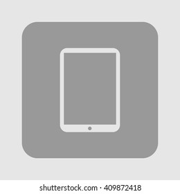 Modern digital tablet PC icon. Flat design icon. vector EPS 10.