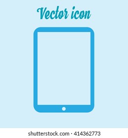 Modern digital tablet PC icon. Flat design icon. vector EPS 10.