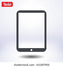 Modern digital tablet PC icon. Flat design icon. vector EPS 10.