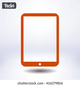 Modern digital tablet PC icon. Flat design icon. vector EPS 10.