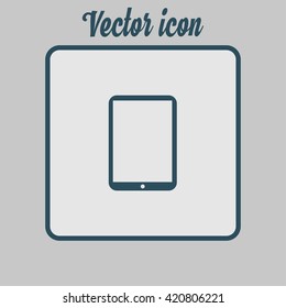 Modern digital tablet PC icon. Flat design icon. vector EPS 10.
