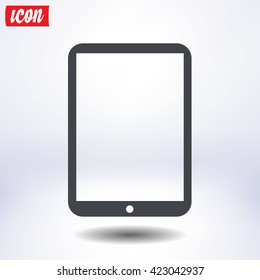 Modern digital tablet PC icon. Flat design icon. vector EPS 10.