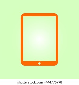 Modern digital tablet PC icon. Flat design icon. vector EPS 10.
