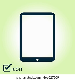 Modern digital tablet PC icon. Flat design icon. vector EPS 10.