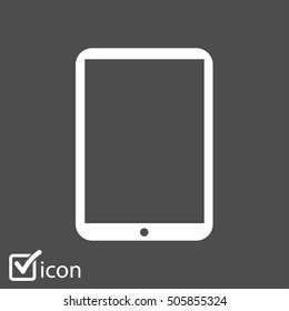 Modern digital tablet PC icon. Flat design icon. vector EPS 10.