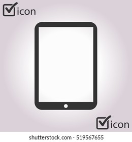 Modern digital tablet PC icon. Flat design icon. vector EPS 10.