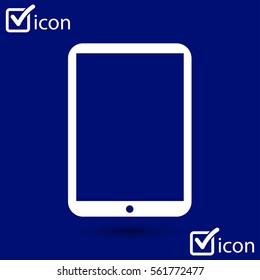 Modern digital tablet PC icon. Flat design icon. 