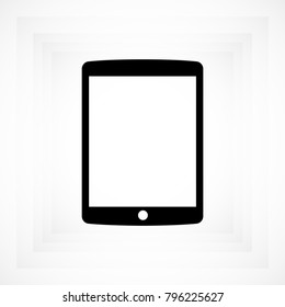 Modern digital tablet PC icon, stock vector illustration flat design style
