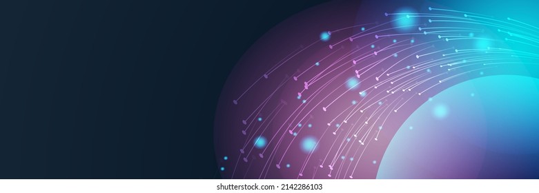 Modern digital technology background. Abstract tech representation. Colorful purple and blue gradient graphic concept for your design