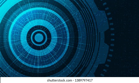 Modern Digital Technology Gears wheel and Cock on Technology Background,vector