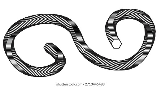 modern digital technology hexagon wave. Dark cyberspace with white motion dots and lines.modern