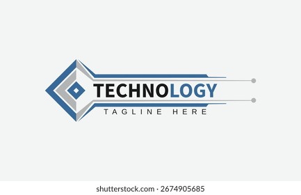 Modern digital technology logo with abstract innovation concept for startup and corporate branding