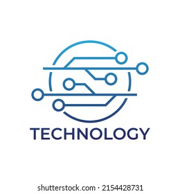 modern digital technology logo design