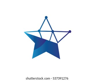 Modern Digital Technology Logo Symbol - Digital Star Chip
