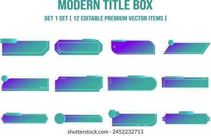 Modern Digital Text Box, Title Box Frame