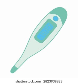 A modern digital thermometer used for measuring body temperature accurately in medical and health settings.
