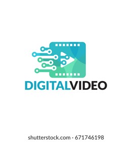 Modern Digital Video Logo template designs