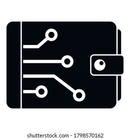 Modern digital wallet icon. Simple illustration of modern digital wallet vector icon for web design isolated on white background