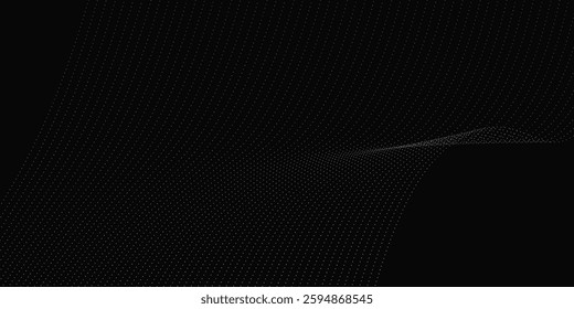 Modern digital wave of particles. Futuristic point wave. Technology background vector abstract modern
