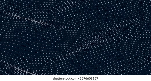 Modern digital wave of particles. Futuristic point wave. Technology background vector abstract simple