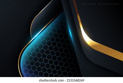 Modern dimension background with blue and orange light effect