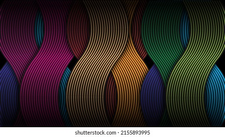 modern dinamic wavy line colorfull background